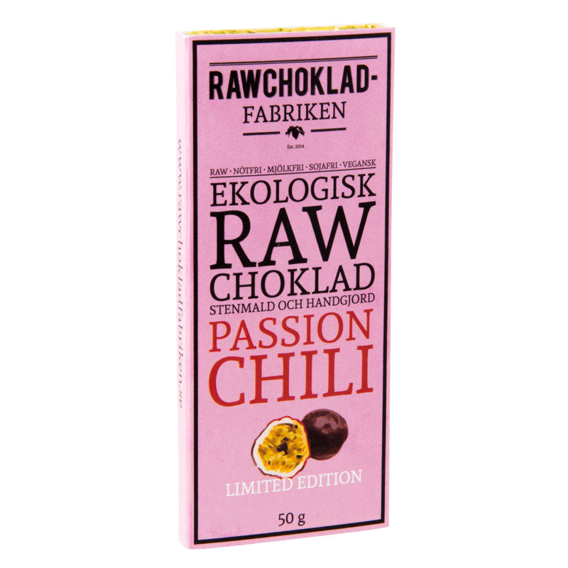 Rawchoklad Passion Chili 73%, 50G, Rawchokladfabriken